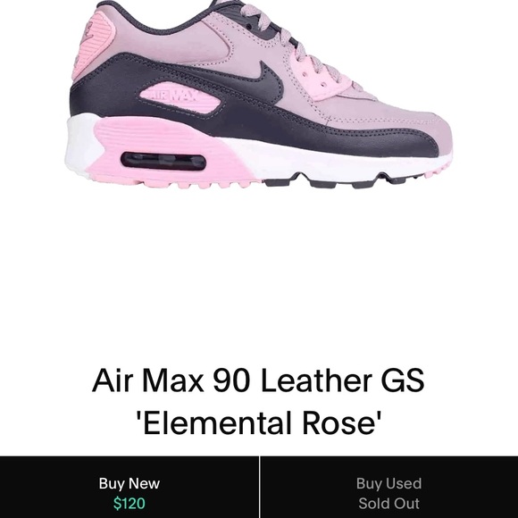 AIR MAX 90 LEATHER GS 'ELEMENTAL ROSE - Picture 4 of 4